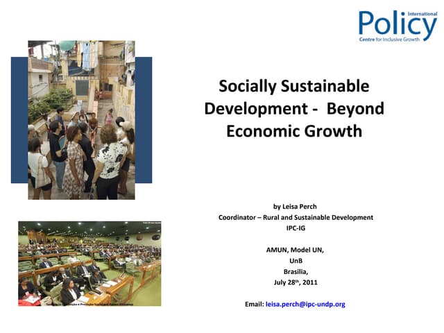 Socially Sustainable Development -  Beyond Economic Growth
