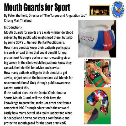 Custiom Made Mouth Guards for Sport | PDF