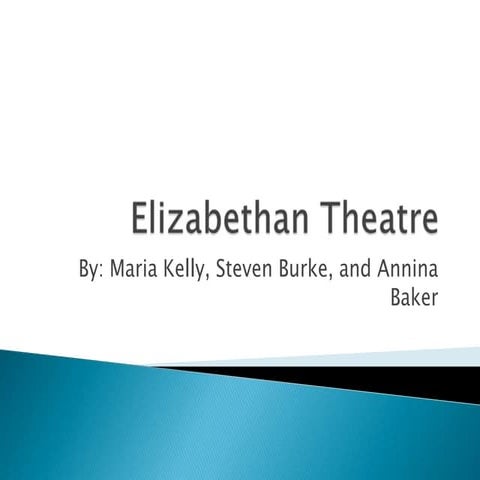 Elizabethan Theatre Presentation