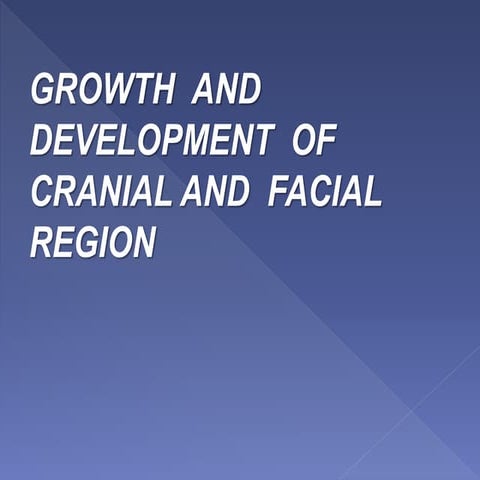 Growth and Development of Cranial and Facial structures.(Orthodontics for BDS)