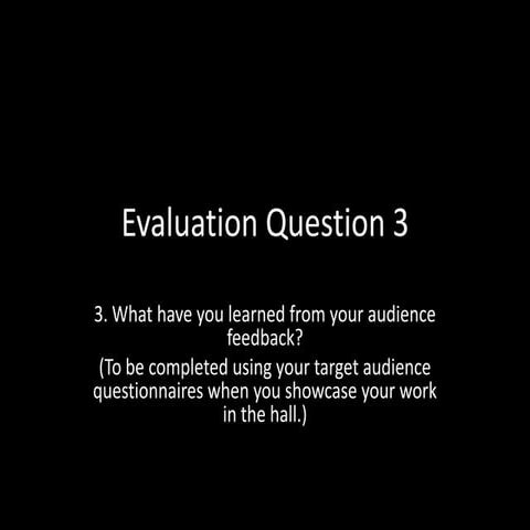Presentation for question 3