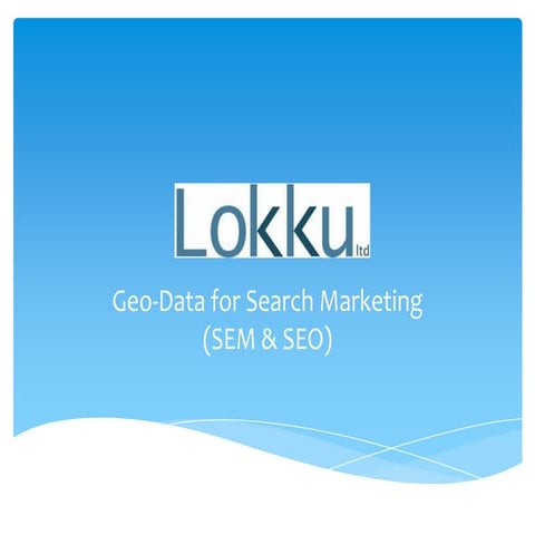 Geo-Data for Search Marketing SEM & SEO