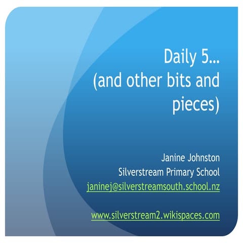 Presentation for South Otago teachers