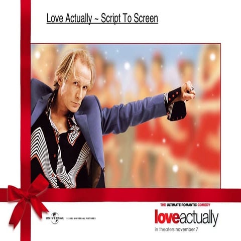 Presentation for the production of a film