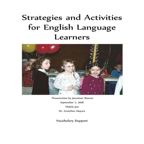 Strategies and Activities for English Language Learners Presentation
