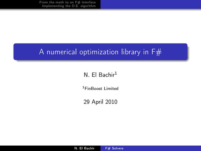 Presentation F Sharp 
