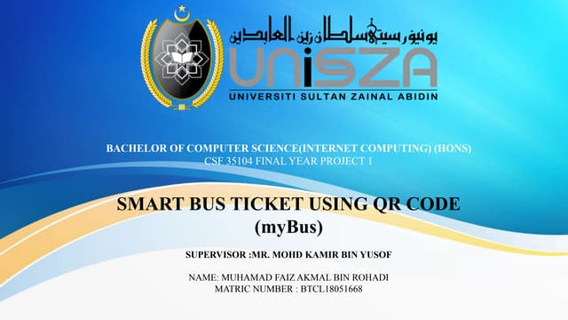 Smart Bus Ticket System using QR code