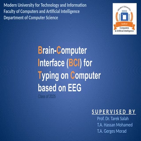 presentation project graduation bci brain Computer | PPTX