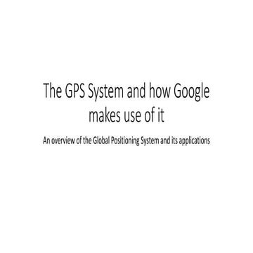 Presentation GPS