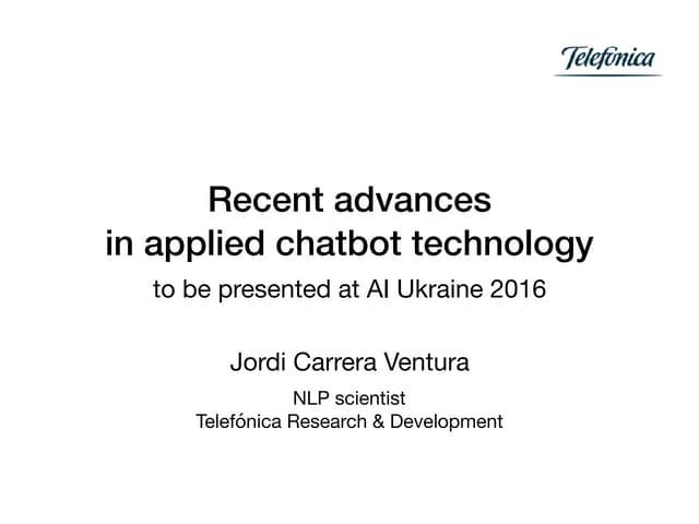 Grammarly AI-NLP Club #2 - Recent advances in applied chatbot technology - Jo...