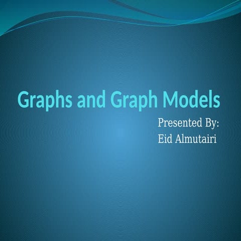 GRAPHICAL MODELS (22-5F6) machine learning | PPTX