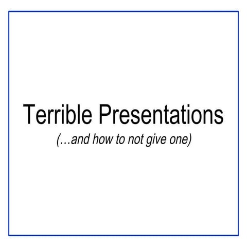 Presentation guide