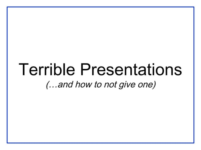 Presentation guide