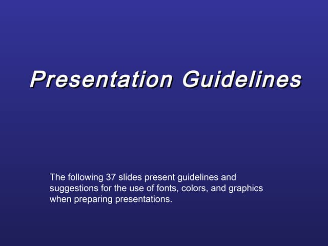 Presentation guide 2