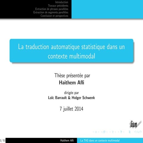 Présentation de thèse Haithem AFLI