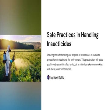 Safe use of pesticides | PDF