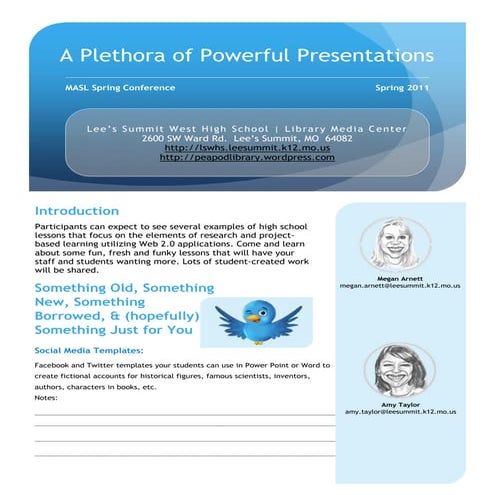 Presentation handout