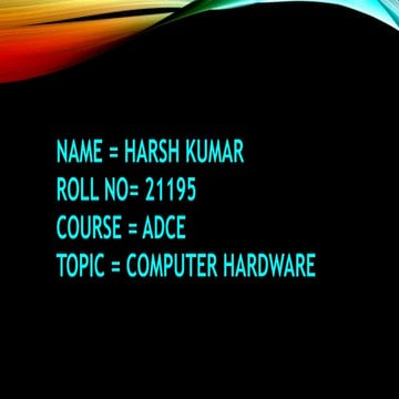 Presentation on Computer Hardware  .pptx