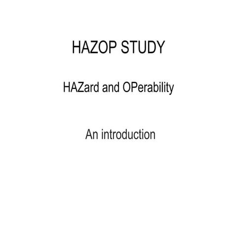 Presentation hazop introduction