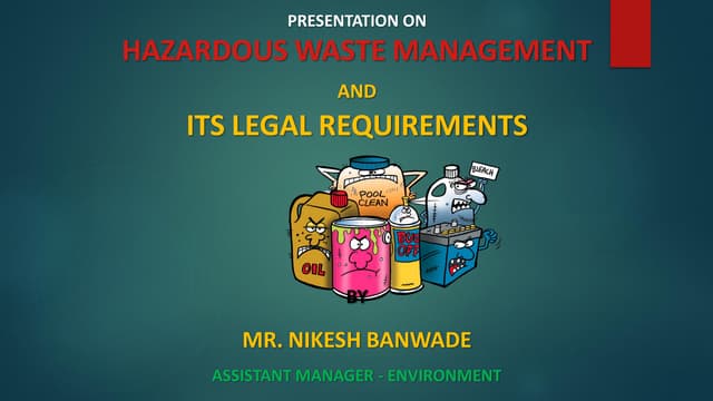 HAZARDOUS WASTE MANAGEMENT---PPT | PPTX