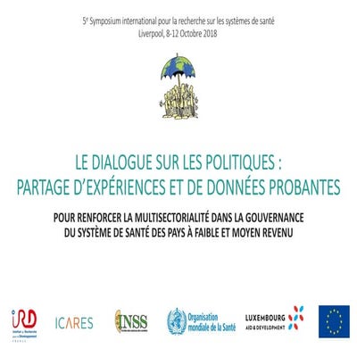 Le dialogue sur les politiques : partage d'expériences et de données probante...