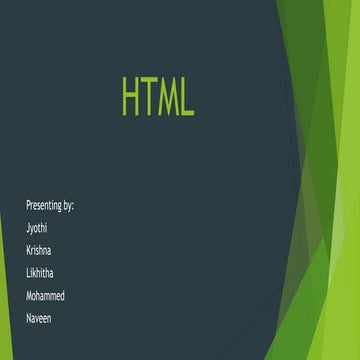 HTML intro | PPT