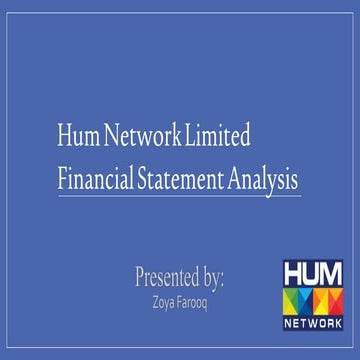 Financial Statement Analysis - HUM TV