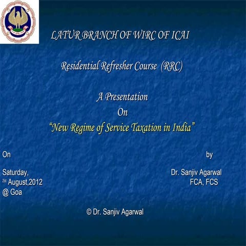 Residential Refresher Course  (RRC)   -Presentation i
