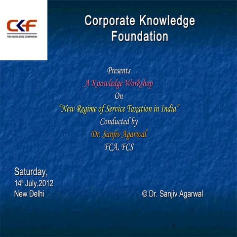 A Knowledge Workshop-Presentation i dated 14th July,2012