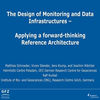 The Design of Monitoring and Data I...