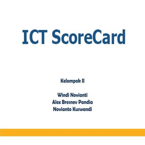 Presentation Ict Scorecard | PPTX