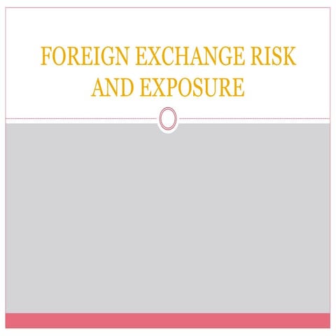 Risk associated with Foreign Exchange