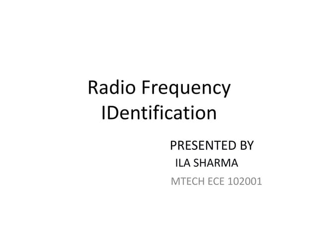 Introduction to RFID