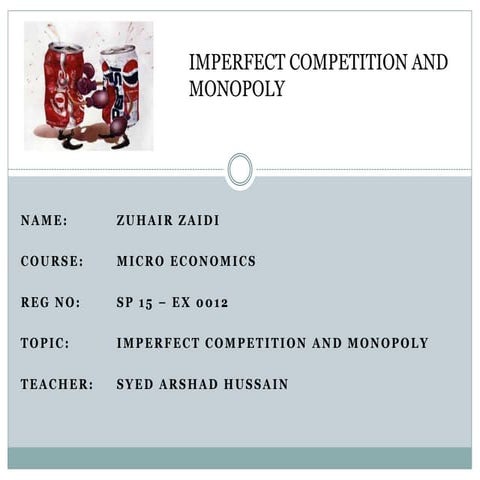 Presentation imperfect competition