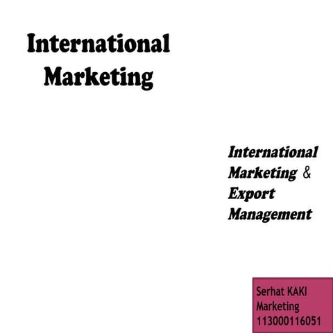 İnternatıonal marketıng