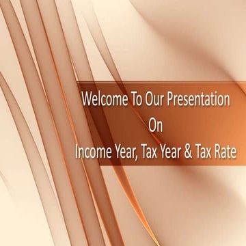  Income year,Tax year & tax Rate of Bangladesh