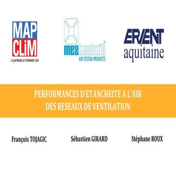 Performances d'étanchéité à l'air des réseaux aérauliques INTERCLIMA+ELEC