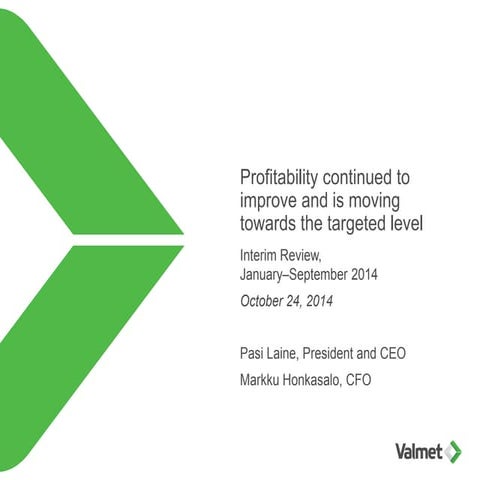 Valmet's Interim Review January-September 2014