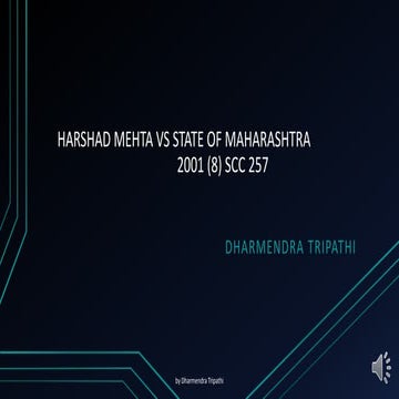 Harshad mehta vs state of maharashtra case | PPTX