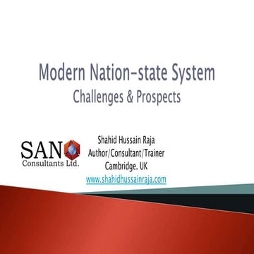 Modern Nation-state System: Challenhes & Prospects