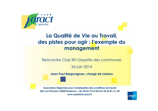 Presentation jean paul bergouignan