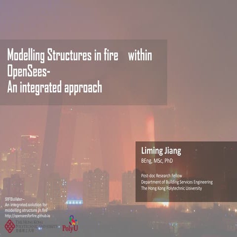 Modelling structures in fire using OpenSees - An integrated approach | PPT