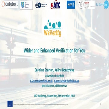 Presentation JRC Workshop on Disinformation - Dec 2019