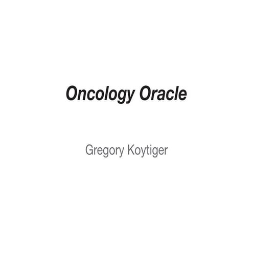 Bioinformatic Analysis of Synthetic Lethality in Breast Cancer | PPTX