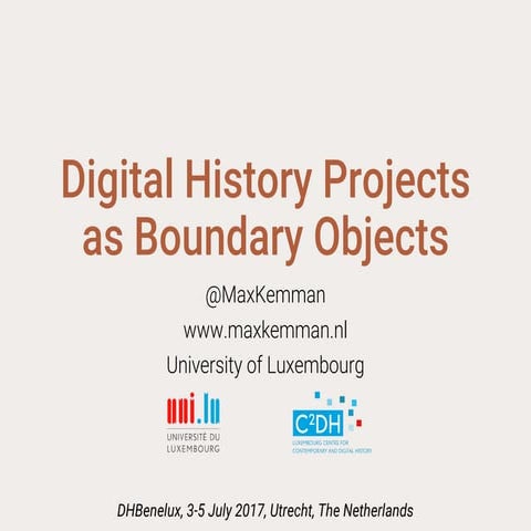 Digital History Projects as Boundary Objects