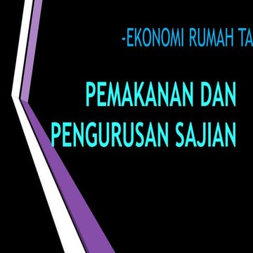 pemakanan dan pengurusan sajian