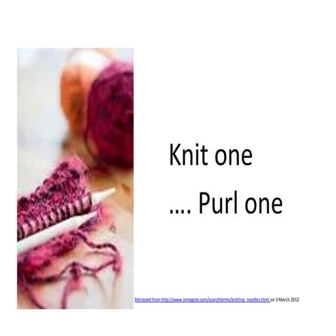 Learn to Knit | PPT