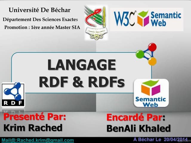 Langage RDF/RDFs