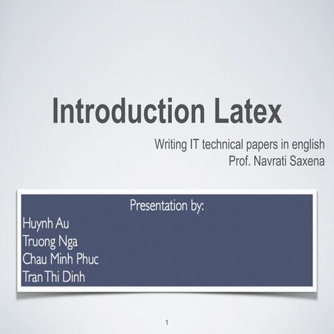 Introduction Latex