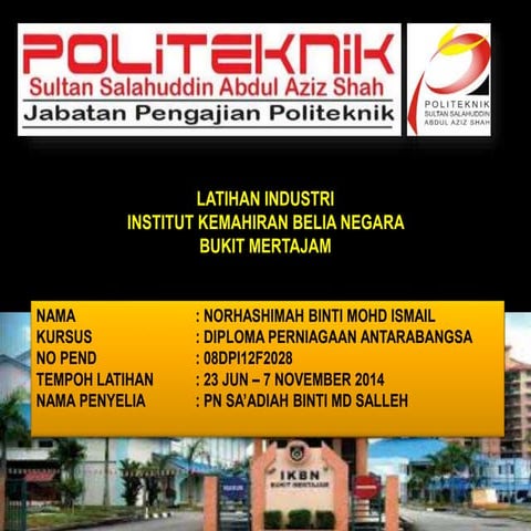 pembentangan latihan industri